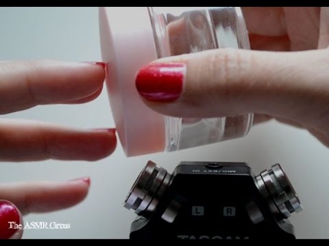 ASMR Glass Jar . Tapping . Scratching . Lid Sounds . Whispering . Close Up Sounds & Visuals