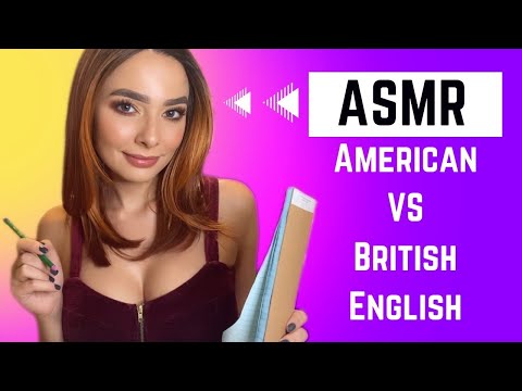 ASMR American VS British English (Soft Spoken, Writing Sounds)