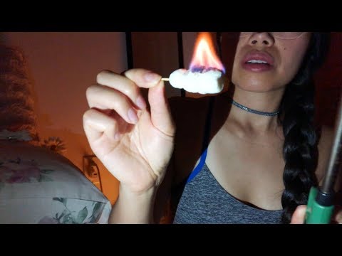 ASMR Marshmallows GONE WILD (Rubbing, Sticky, Roasting FAIL, Chewing, Coloring Them) + Bonus Sounds!