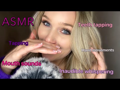 ASMR ✨ | INAUDIBLE WHISPERING, MOUTH SOUNDS & TEETH TAPPING🦷 | TAPPING & HAND MOVEMENTS 🖐