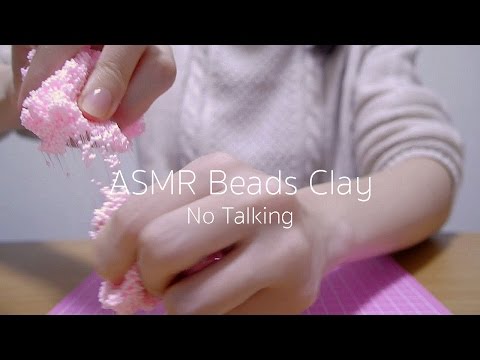[ASMR] ビーズ粘土、びーずるの音#3 Beads clay [声なし-No Talking]
