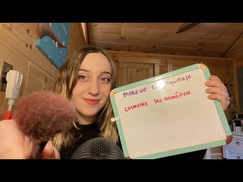 ASMR Spanish Lesson pt.4 Los Cosméticos y Maquillaje