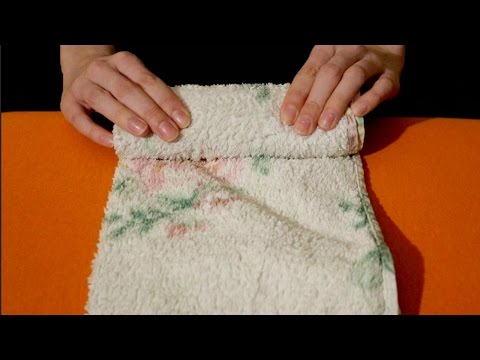 Binaural ASMR ♥ Folding & Handling Towels (w/ Scratching)