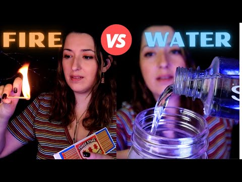 ASMR | 🔥 FIRE VS. WATER 💦 Sounds | Liquid and Burning Sounds (Candle, Match, Ice, Fizzy Water...)