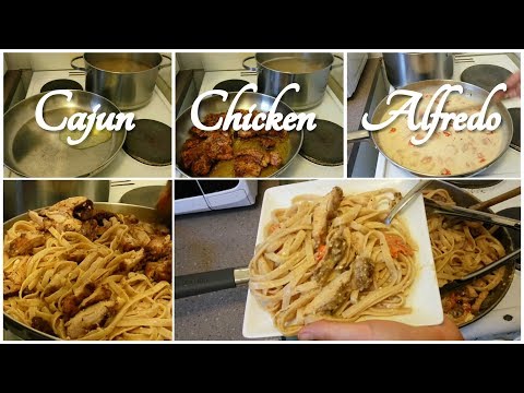 ASMR How to Cook Cajun Chicken Alfredo - Soft Spoken