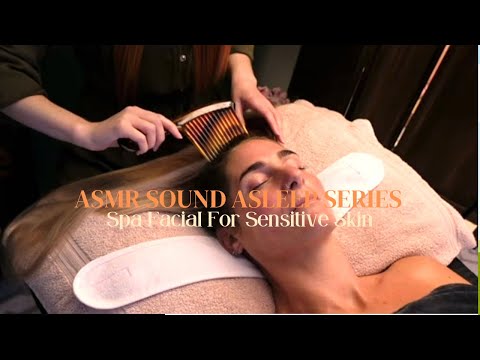 ASMR 8 Hour video |Spa Facial for Sensitive Skin | Rain sounds | Ad Free Viewing (Soft Spoken)