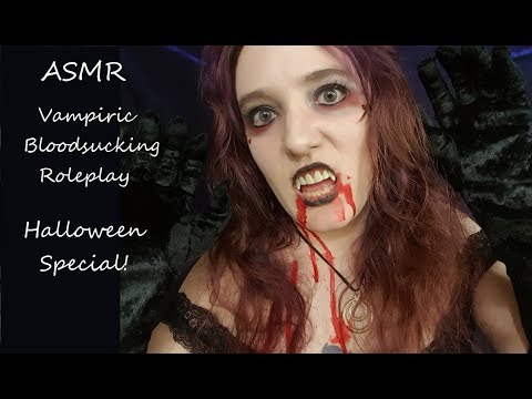 ASMR Halloween Special! Vampiric Bloodsucking RP (ear to ear mouth sounds)