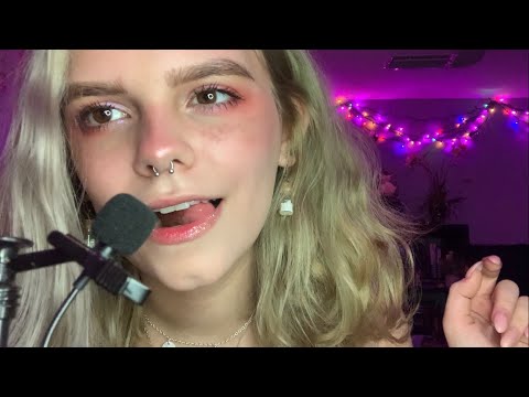 ASMR • mouth sounds, whisper rambles, & hand movements •