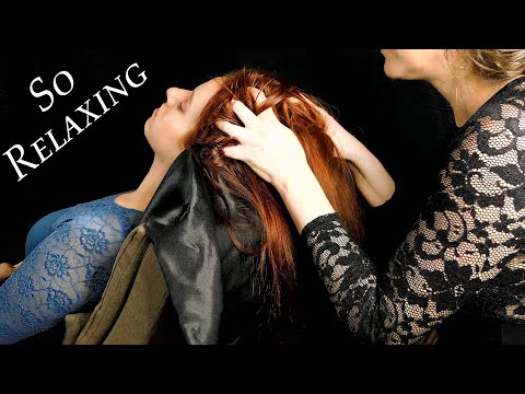 So Calming! Scalp Massage and Hair Brushing Sounds w/ Corrina and Glitter ASMR