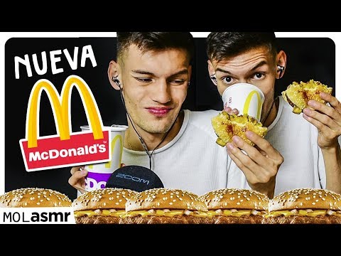 ASMR - Comiendo NUEVA hamburguesa de MCDONALD'S | Eating Sounds - ASMR Español