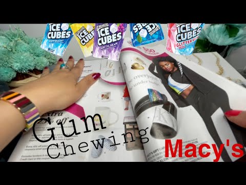 Macy’s Mother’s Day Specials~ASMR Intense GUM Chewing Magazine Flip Through/Tracing/Soft Whispers😴