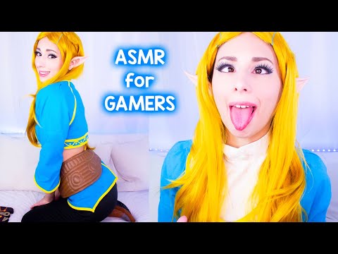 ASMR for Gamers Pt 2 | Zelda Gives you Tingles (3Dio Ear to Ear Sounds, Cosplay, Whispers) 😜 🌸
