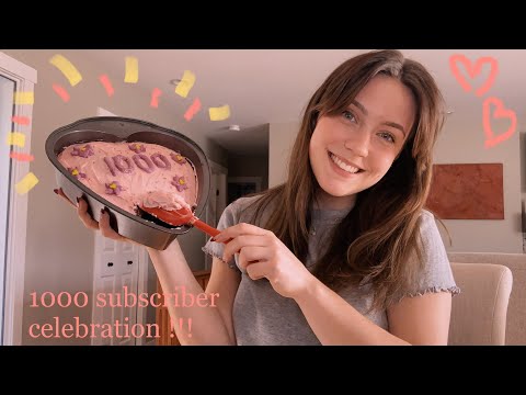 ASMR Baking a Cake for 1000 Subscribers!!!🌟