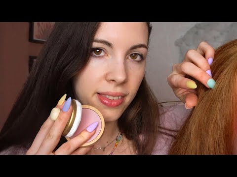 ASMR | Bestie In Back Of Class Plays With Your Hair & Wooden Makeup