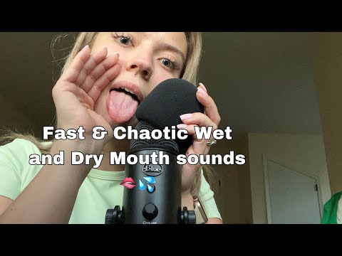ASMR| Fast+ Chaotic Wet & Dry Aggressive Mouth Sounds with  Mic Swirling / Scratching and Pumping!