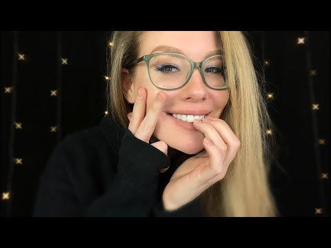 ASMR QUICK TINGLE FIX - TEETH TAPPING (+ glasses, face, hair pulling)