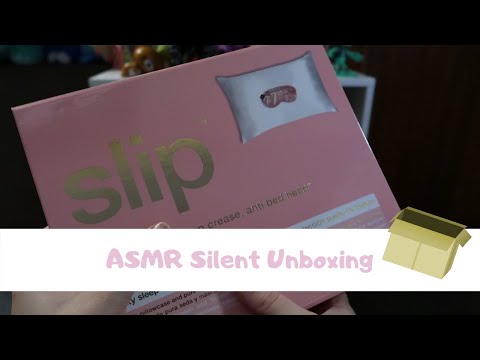 ASMR Tapping (Unboxing Slip Pillowcase & Eye Mask) Pure Packaging Sounds (No Talking)