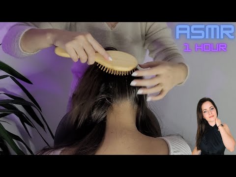 ASMR massage Insomnia Treatment - Hair Brushing &  Sounds (No Talking)