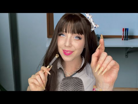 ASMR Back of Class ~ First Day of School!! roleplay, new friend