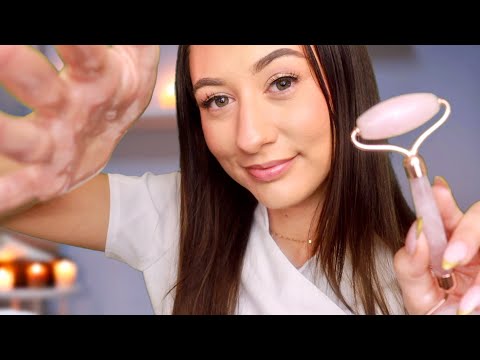 ASMR Oil Face Massage & Facial Treatment Roleplay for Sleep 😴 face touching personal attention