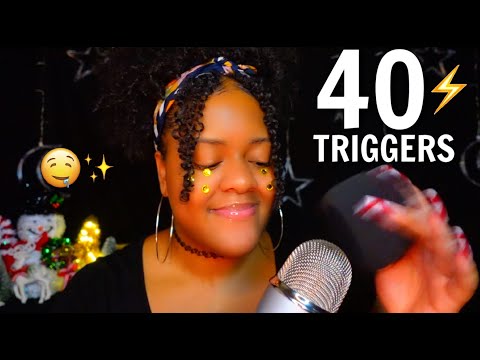 ASMR ✨40 FAST AND AGGRESSIVE TRIGGERS IN 40 MINUTES⚡                 [ BRAIN MELTING & INTENSE 🤤 ]