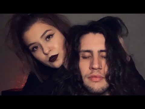 [asmr] i play with this dude’s hair & you watch (hair play, head massage/scratch, face tracing)