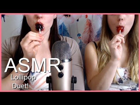 ASMR-Lollipop Duet- Grape and Strawberry sucker