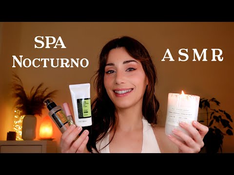 ASMR SPA NOCTURNO 🪔 Amiga te Desmaquilla y Skincare para Dormir 🧼 Roleplay en Español