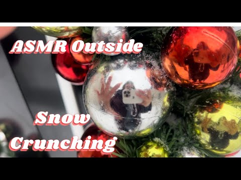 ASMR Outside Jacket Scratching, Snow Crunching, Tracing, Tapping, Scratching Lofi