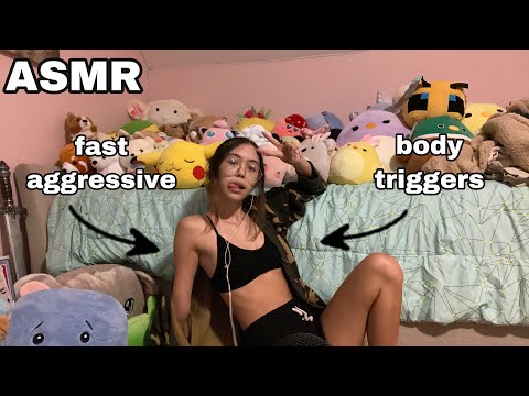 ASMR | Fast and Aggressive Body Triggers (and Clothes Scratching)