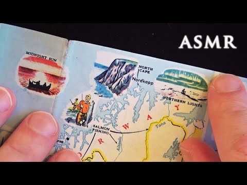 ASMR Nordic Countries Vintage Map from 1958 | Soft Spoken