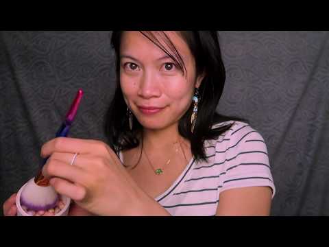 ASMR Relaxingly Brushing You With Makeup Pearls