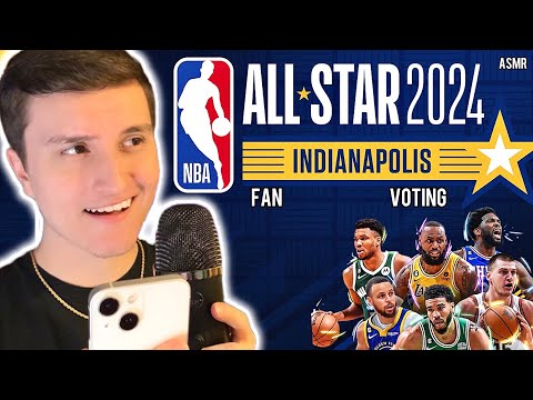ASMR | My 2024 NBA All-Star Game Voting 🏀💤 (whisper ramble)