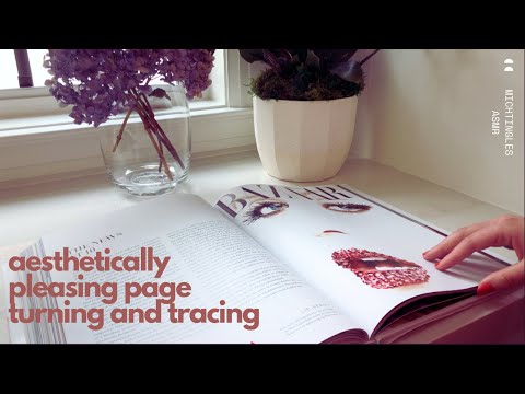 Aesthetically Pleasing Page Turning and Tracing // ASMR