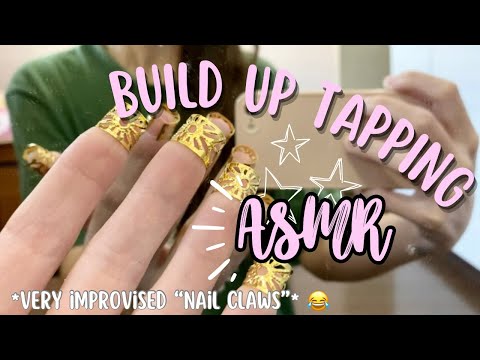 first video on new channel!! ASMR build up tapping, fast and agressive, camera tapping, random items