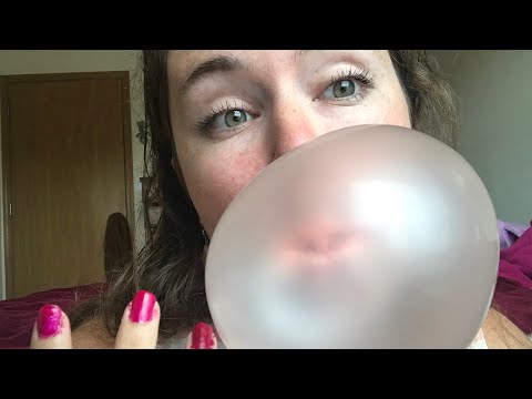ASMR Pink! Bubble Blowing and Gum Chewing