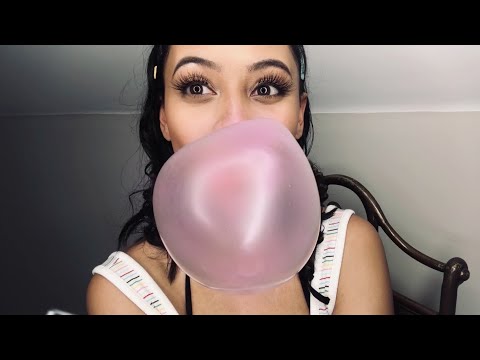 ASMR: VERY INTENSE GUM CHEWING AND GUM POPPING WITH MOUTH SOUNDS