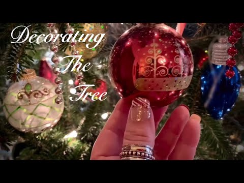 ASMR Decorating The Christmas Tree!  (No talking)  Paper crinkles/Tinkling ornaments/Jingle bells