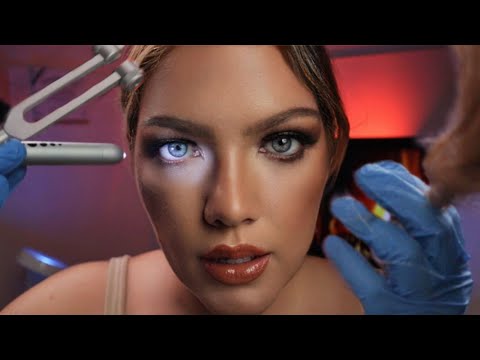 ASMR Cranial Nerve Exam but You CAN Close Your Eyes | Eyes, Ear, Otoscope, Hearing Tests, 5 Senses
