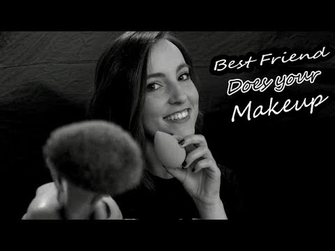 ASMR // B&W // Best Friend Does Your Makeup Roleplay