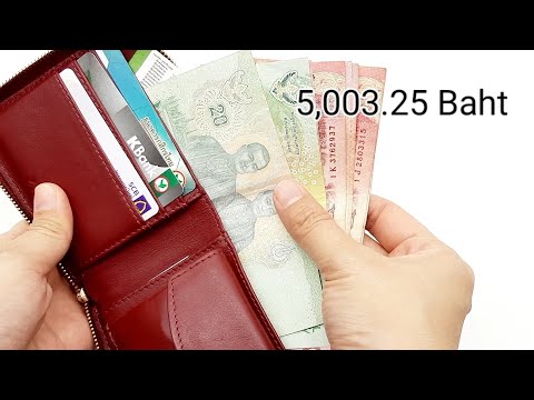 ASMR Counting my Money - Today I have 5,003.25 Thai Baht