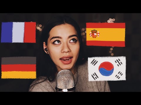 [ASMR] DIfferent Languages Whispering | German, Korean, Spanish, French.