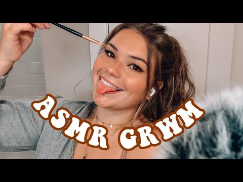 ASMR GRWM | Up-Close Whisper | Rambling | Doing My Makeup | Tingly