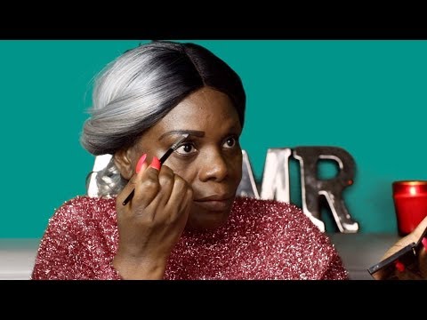 Trying Eyebrow Silicone Brush ASMR Makeup Chewing Gum