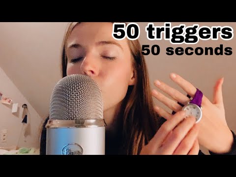 ASMR 50 triggers in 50 seconds