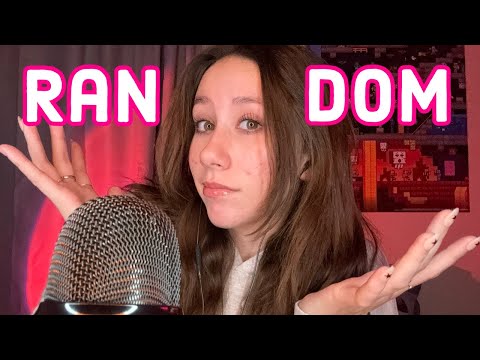 ASMR | random triggers but I don’t know which one is next (w/ whispers and mouth sounds)