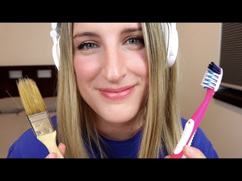 Unusual Brush Sounds, Ear and Face Brushing | ASMR