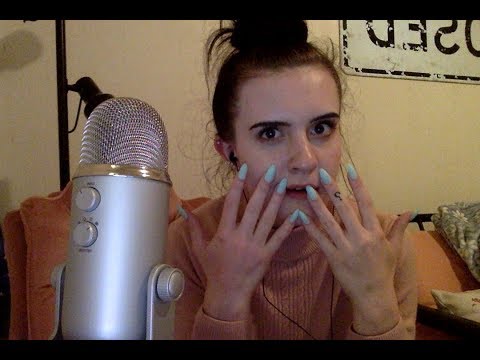 ASMR soft spoken & tapping with fake nails!