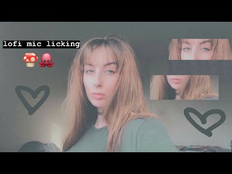 asmr | MORE lofi mic licking! PT 2 | mouth sounds, breathing, kisses, lens licking`ish... 🐙🍄