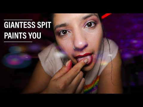 ASMR - GIANTESS SPIT PAINTING - Custom Video Request